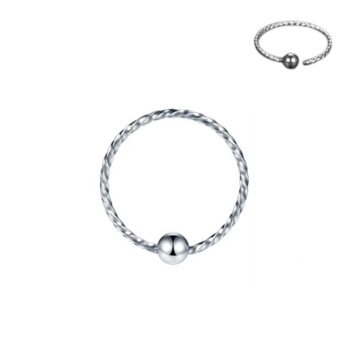 Argola Captive Fake Torcido Aço 316L Helix Cartilagem